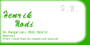 henrik modi business card