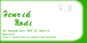 henrik modi business card